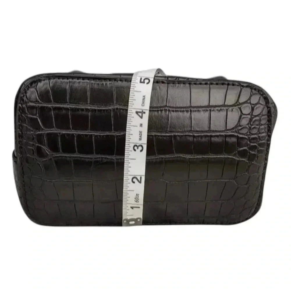 NEW! Curateur Aota Elena (All of the Above by Rachel Zoe) bucket bag black croc - Picture 11 of 12